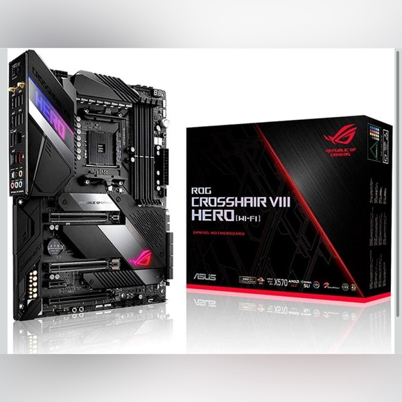 ASUS ROG X570 Crosshair VIII Hero (Wi-Fi) ATX Motherboard with PCIe 4.0 - Picture 1 of 5